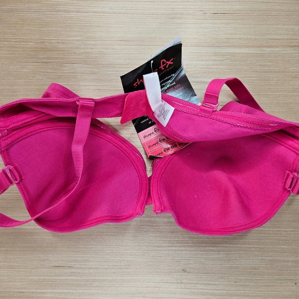 Shape FX by‎ Newport News Pink Full Coverage Bra Size 36C Adjustable Straps NEW